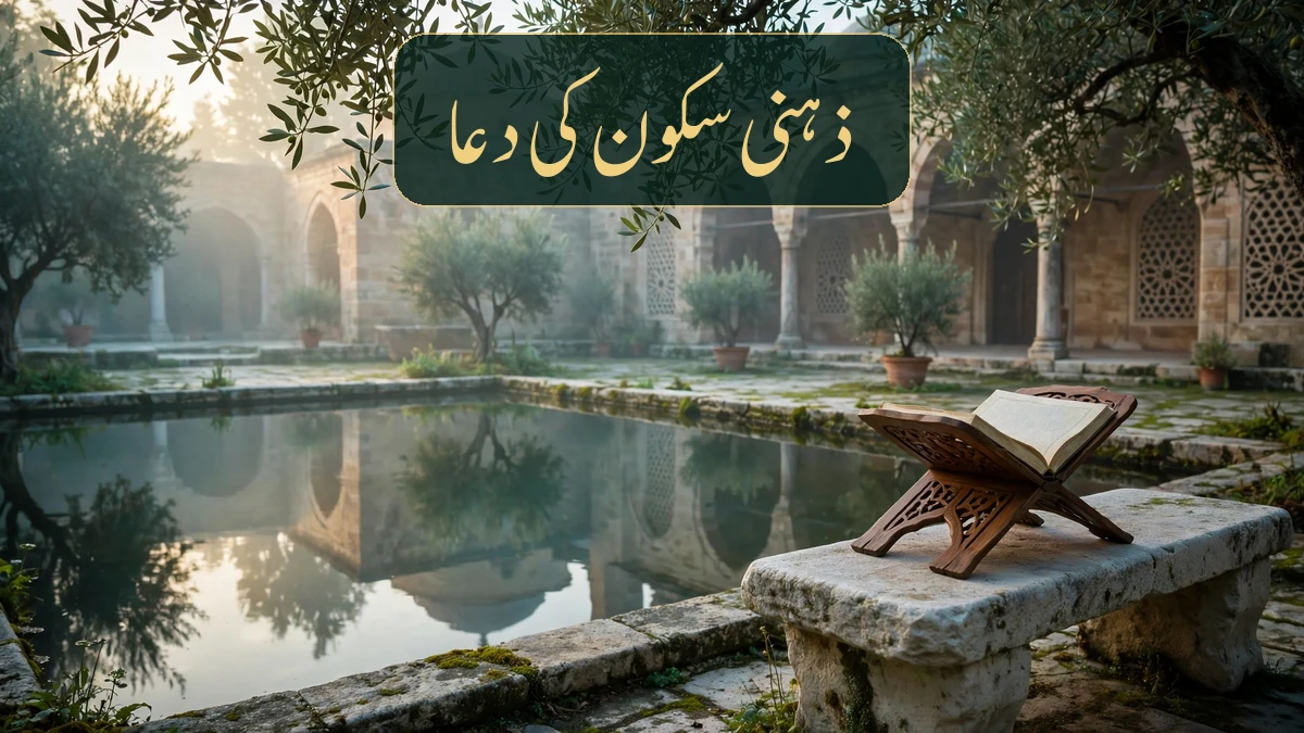 ذہنی سکون کی دعا — دل کے سکون کی مسنون دعائیں، پرسکون تالاب اور ریحال پر قرآن